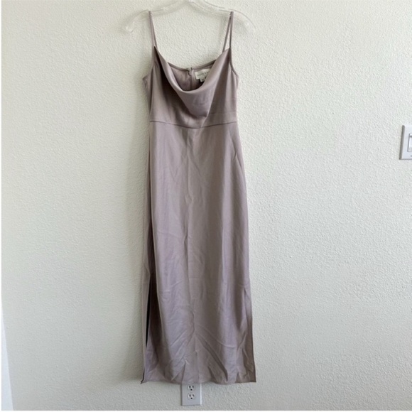 Sachin + Babi Cali Cowl Neck Satin Slip Midi Dress - Picture 3 of 10